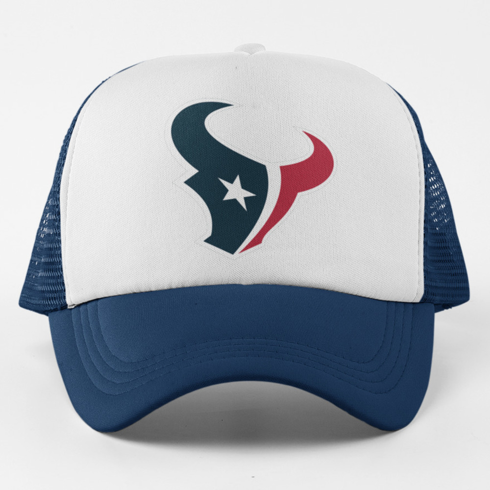 NEW Houston Texans Trucker Mesh Snapback Hat 2-TONE NAVY